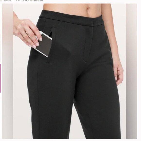 Lululemon Black On The Move Pant Ponte Size 4, 27.5 Inseam, - Picture 2 of 16